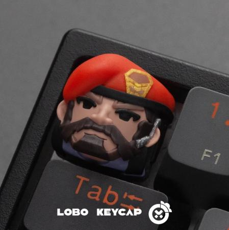 Lobo Brimstone Valorant Agent Theme Artisan Keycaps Resin Keycap