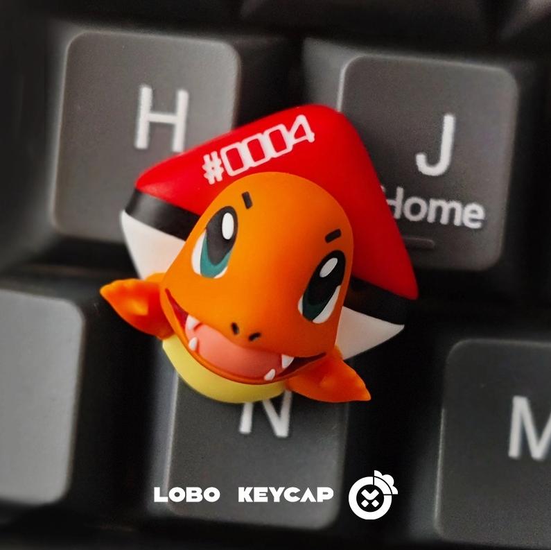 Lobo Charmander Pokemon Game Artisan Keycaps Resin Keycap
