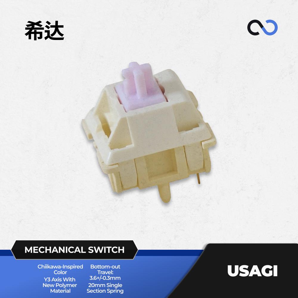 BSUN Usagi Chiikawa PCB Mount Mechanical Keyboard Switch (Linear) By Hida Studio