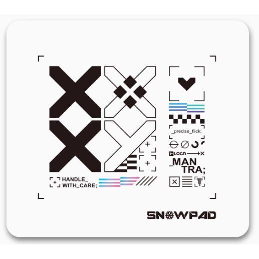 SNOWPAD Snow Silicone Base Glass Gaming Mousepad Kaca (Speed-Control)