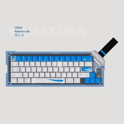 LeleLab Kamakura-Aoi Keycaps Cherry Profile UV Printed ABS Keycap 131-Keys