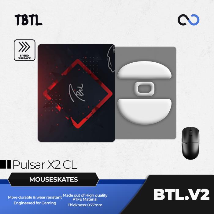 TBTL BTL V2 Pulsar X2 Crazy Light Mouse Feet / Mouse Skate PTFE (Hybrid-Speed)