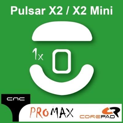 Corepad PRO MAX Pulsar X2 & X2 Mini CNC milled PTFE Gaming Mouse Feet / Mouse Skate (Speed-Hybrid)
