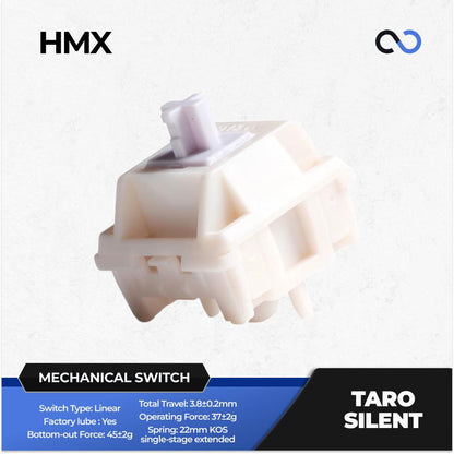 HMX Taro Silent Pre-Lubed Mechanical Keyboard PCB Mount Switch (Linear) by XLLAB
