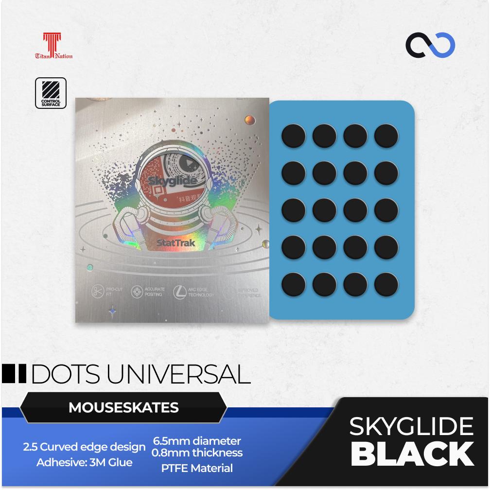 Skyglide StatTrak Black Universal Gaming Mouse Feet / Mouse Skate PTFE (Control)