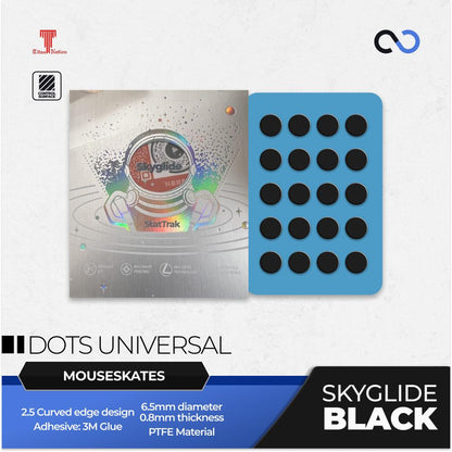 Skyglide StatTrak Black Universal Gaming Mouse Feet / Mouse Skate PTFE (Control)