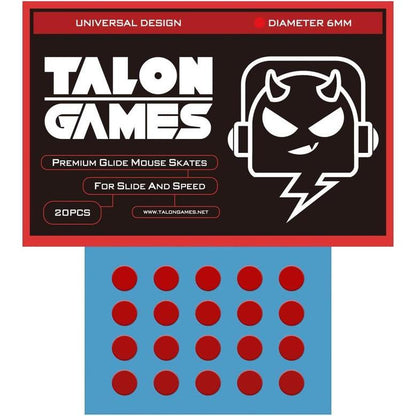 TALONGAMES Red Dots Universal Mouse Feet / Mouse Skate PTFE (Hybrid-Control)