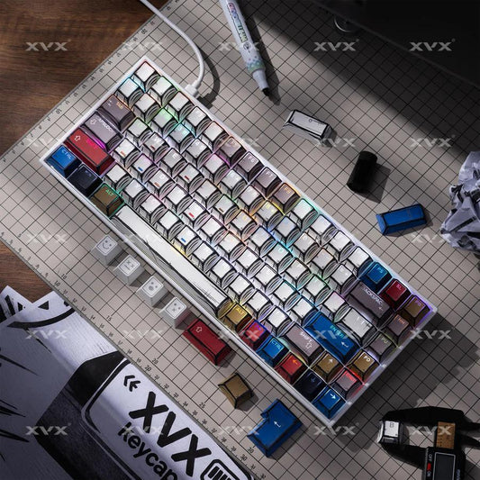 XVX Prism Graffiti100 Keycaps Cherry Profile Double Shot Shine Through PBT Keycap 142-Keys