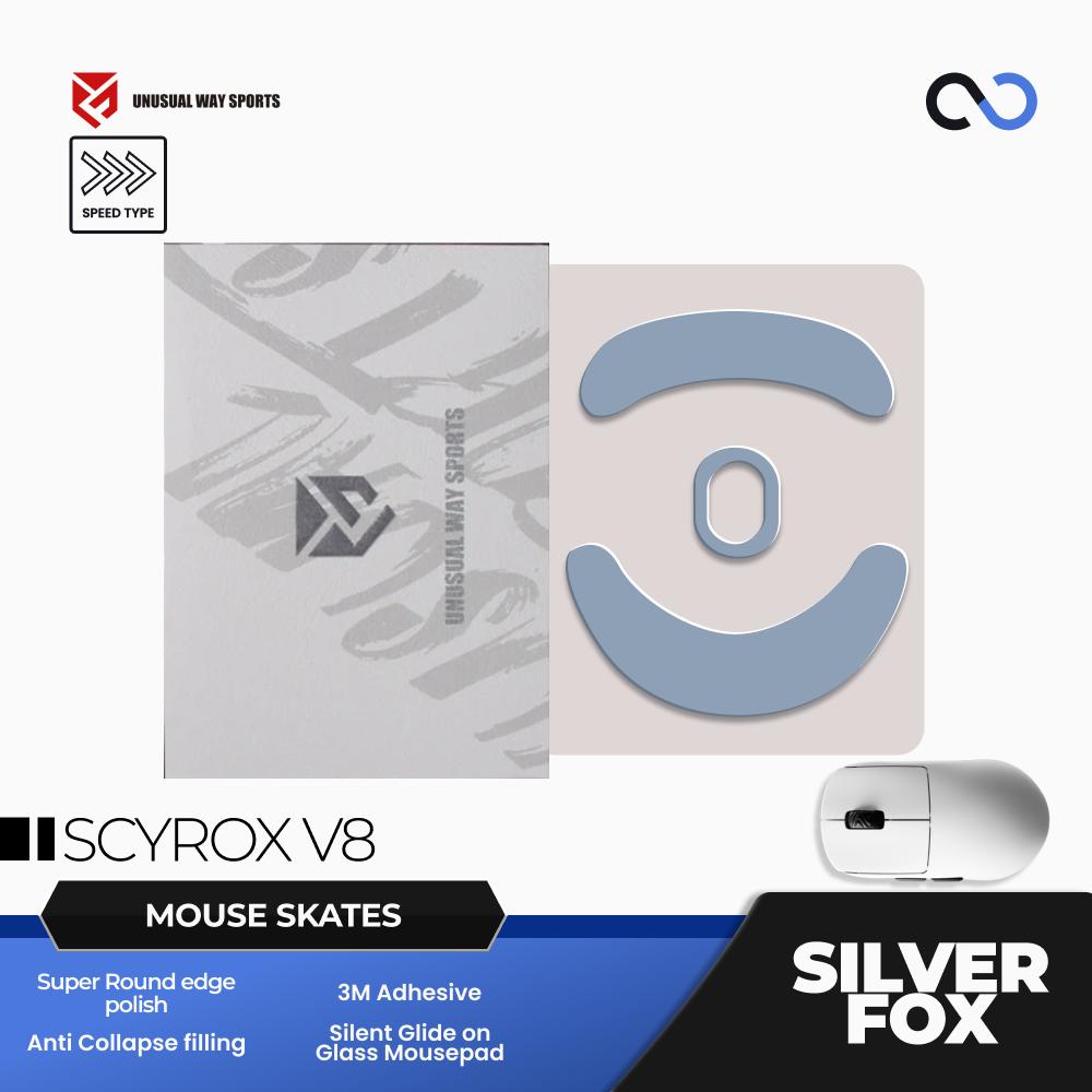 Unusual Way Sports Silver Fox Scyrox V8 Gaming Mouse Feet / Mouse Skate PTFE (Speed)