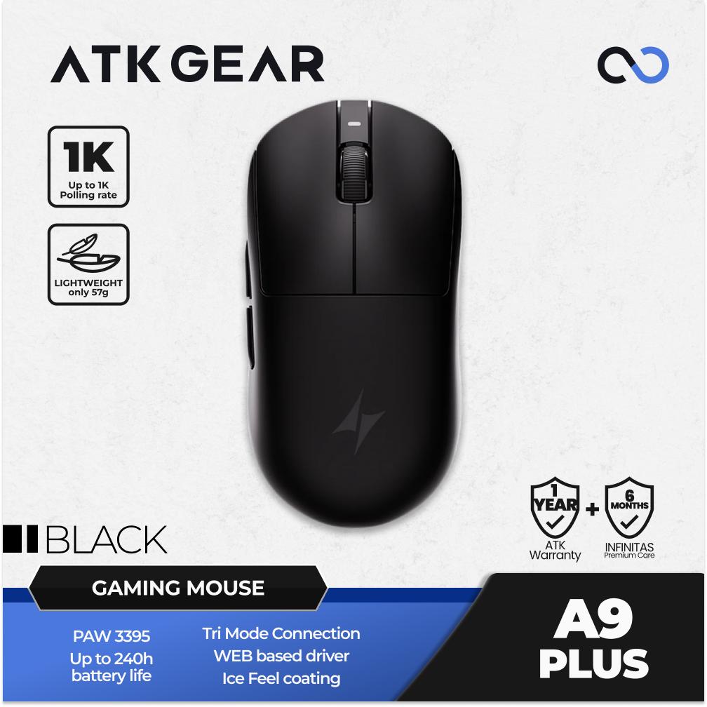ATK A9 PLUS Wireless Light Weight PAW3395 Gaming Mouse GPX shape