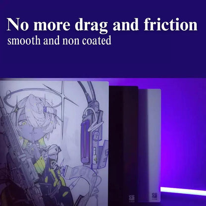 D-GLOW ICE SPEED Silicone Based Tempered Glass Gaming Mousepad Kaca (Speed-Hybrid)