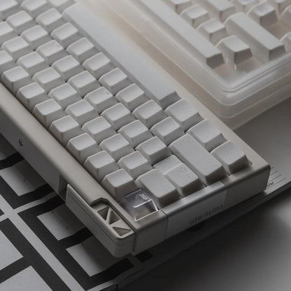 LeleLab Hokkaido White Keycaps Cherry Profile UV Printed ABS Keycap 133-Keys