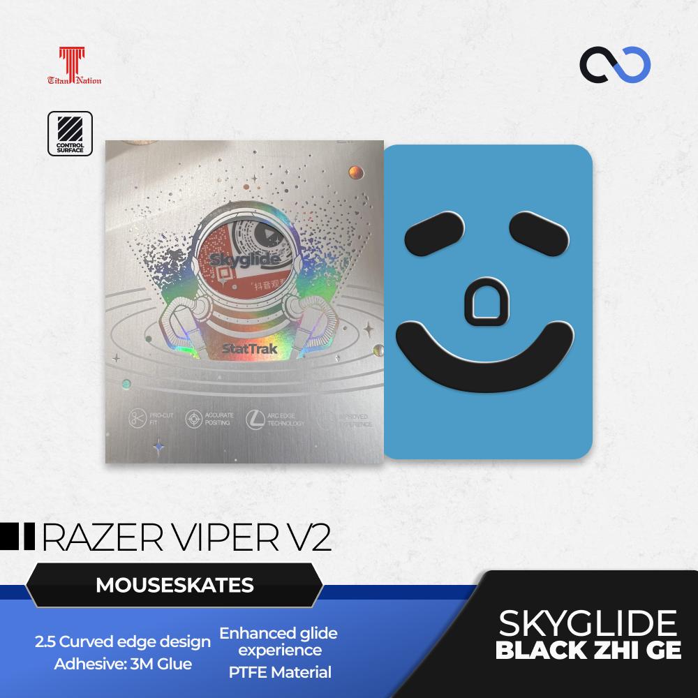 Skyglide StatTrak Black Zhi Ge Viper V2 Pro Gaming Mouse Feet / Mouse Skate PTFE (Control)
