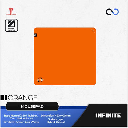 Titan Nation Infinite Poron Base Gaming Mousepad Artisan Zero Clone (Hybrid-Control)