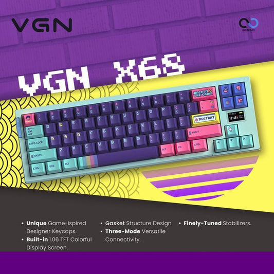 VGN x Subor X68 / X-68 Hotswap Gasket Wireless 65% Mechanical Keyboard