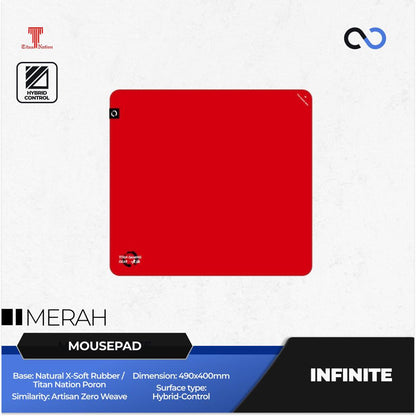 Titan Nation Infinite Poron Base Gaming Mousepad Artisan Zero Clone (Hybrid-Control)