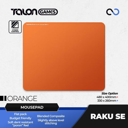 TALONGAMES Raku SE Soft Rubber Base Gaming Mousepad Saturn Pro Clone (Hybrid-Control)