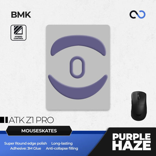BMK Purple Haze Pro ATK Z1 Series / Z1 Pro Max / Z1 Ultra Mouse Feet / Mouse Skate PTFE Obsidian Air Clone (Hybrid-Control)