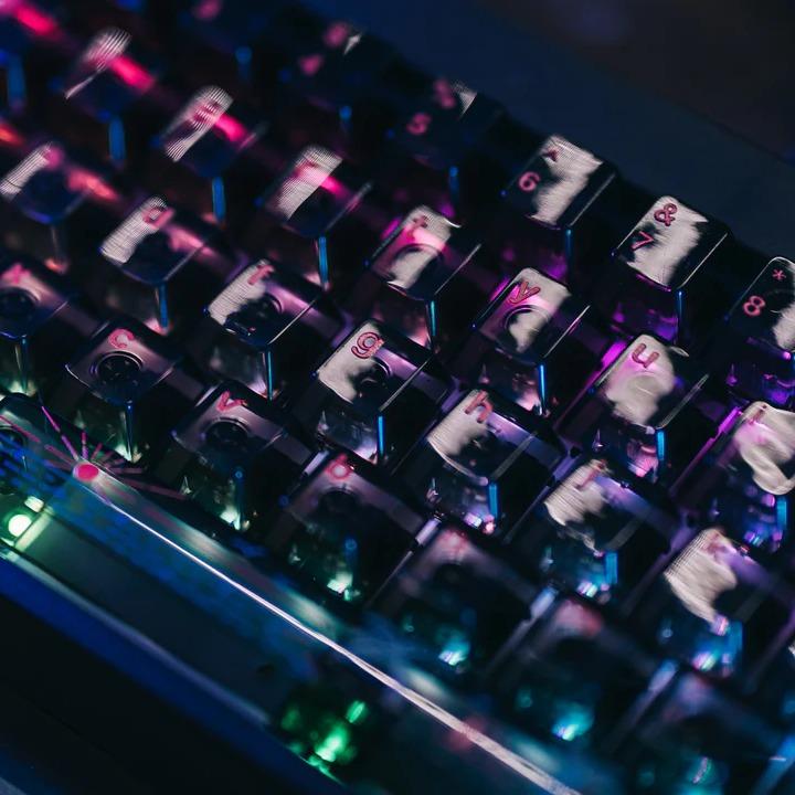 LeleLab x ICE CAT Seaside Transparent Keycaps Cherry Profile UV Printed ABS Keycap 138-Keys