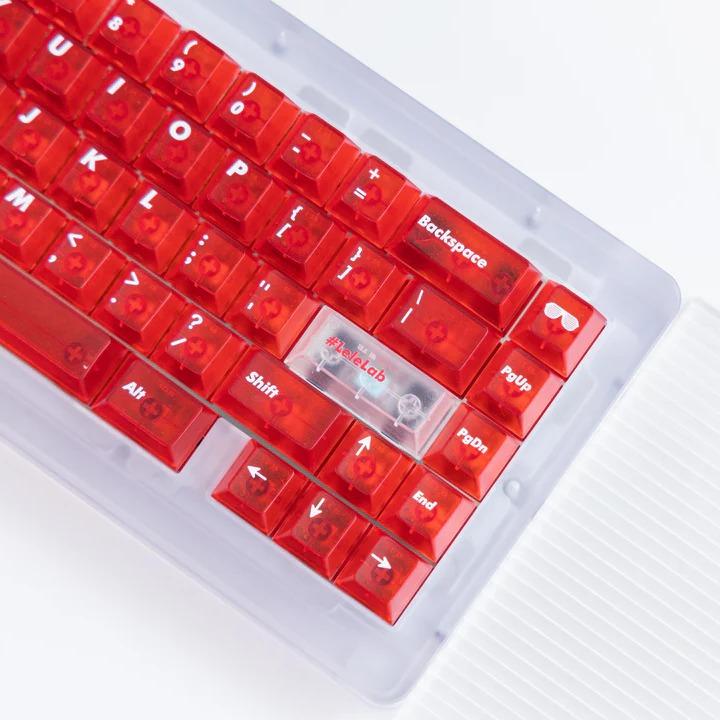 LeleLab Supsup Classic Red Keycaps Cherry Profile UV Printed ABS Keycap 139-Keys