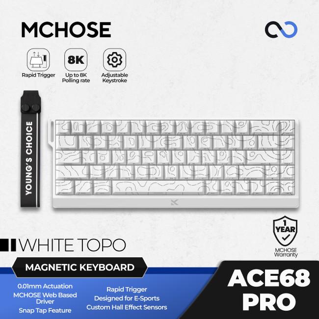 MCHOSE ACE68 SUPER E-Sports 8K Hall Effect 65% Keyboard Rapid Trigger SOCD DKS Wooting
