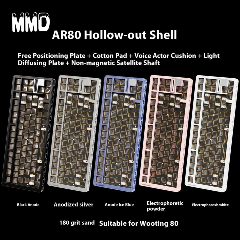 MMD AR80 80% Aluminum Top Mount Gaming Keyboard Case DIY for Wooting 80HE Holy80 Clone