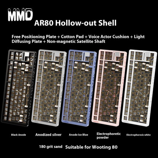 MMD AR80 80% Aluminum Top Mount Gaming Keyboard Case DIY for Wooting 80HE Holy80 Clone