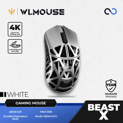 WLMouse Beast X / BeastX Super Light Magnesium Wireless Gaming Mouse