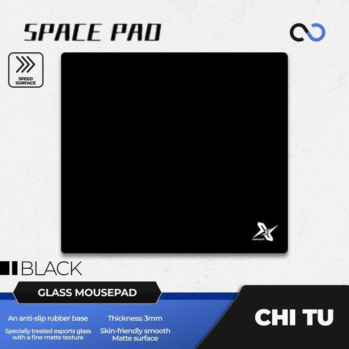 Spacepad Chi Tu V2 Poron Base COATED Tempered Glass Gaming Mousepad Kaca (Speed)