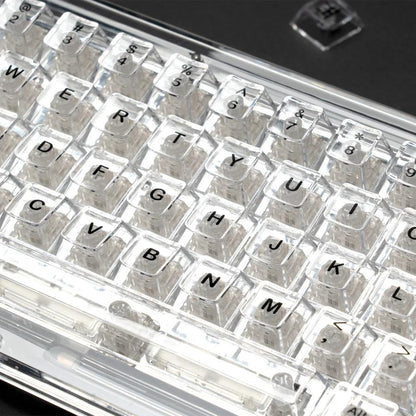 XVX Clear White Keycaps Cherry Profile UV Printed Shine Through PC Keycap 124-Keys