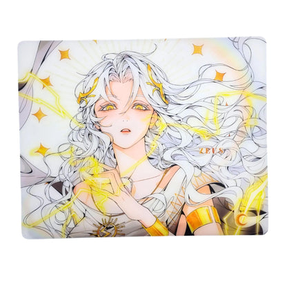 Crescent Zeus Silicone Base NON-COATED Tempered Glass Gaming Mousepad Kaca (Control)