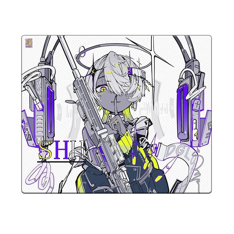 D-GLOW ICE SPEED Silicone Based Tempered Glass Gaming Mousepad Kaca (Speed-Hybrid)