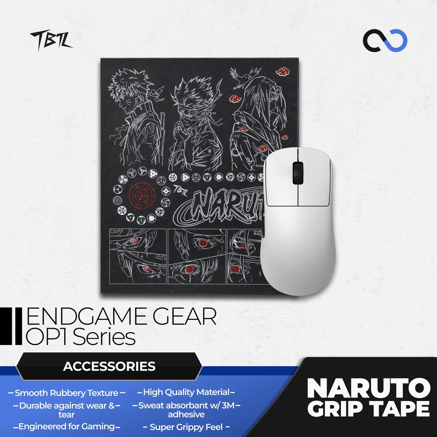 TBTL Naruto Endgame Gear OP1WE / OP18K / OP1 Series Ultra Thin Mouse Grip tape / Anti-Slip Tape 0.45mm