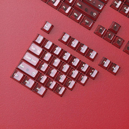 Infinitas Scarlet Flame Gradient Keycaps Cherry Profile Dye Sub / UV Printing PBT+PC Keycap 154-Key