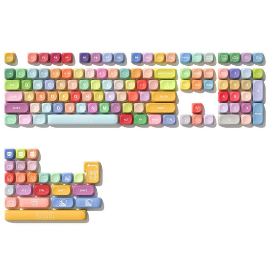 XVX Candy Bear Keycaps MOA Profile Top print Dye sub PBT Keycap 126-Keys