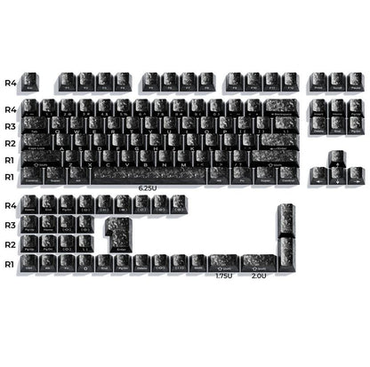 XVX Forged Carbon Fiber Keycaps Cherry Side Profile Shine Through Dye sub PC Keycap 119-Keys