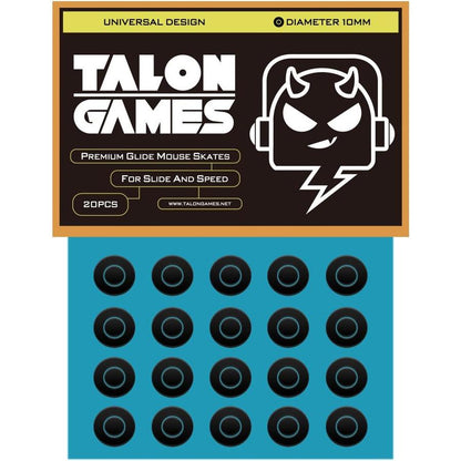 TALONGAMES Black Donuts Universal Mouse Feet / Mouse Skate UPE for Cloth Mouse pad (Control)