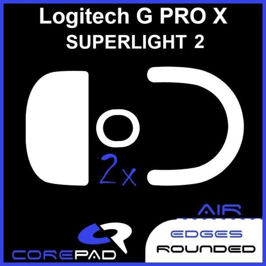 Corepad AIR G Pro X Superlight 2 / GPX 2 PTFE Mouse Feet / Mouse Skate for Cloth Mouse pad (Speed)