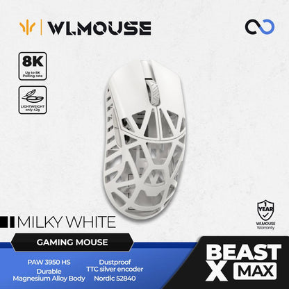 WLMouse Beast X Max 8K Super Light Magnesium Wireless Gaming Mouse