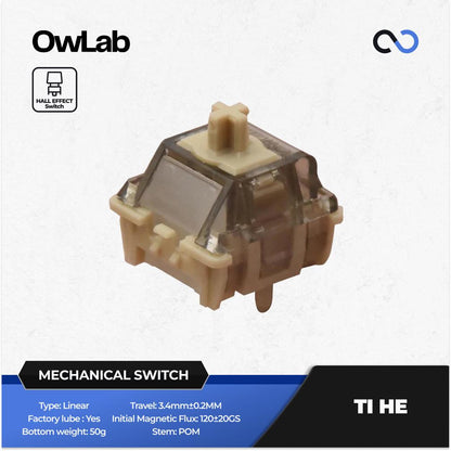 Owlab Ti HE Magnetic Hall Effect Keyboard switch (Linear)