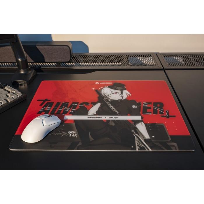Dream Gamer Thunder V3 Rubber Base Tempered Glass Gaming Mousepad Kaca (Speed)