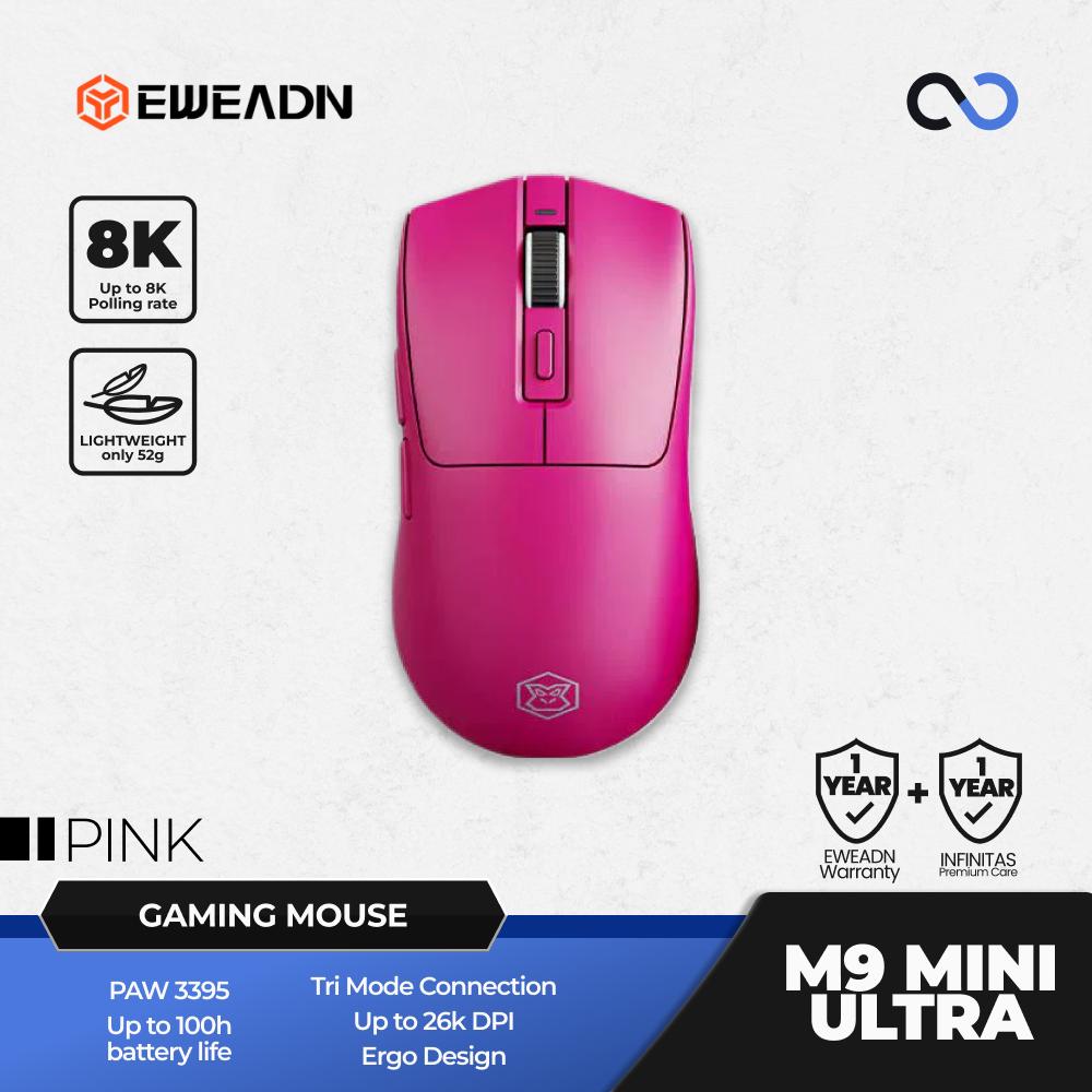 EWEADN M9 Mini ULTRA 8K Wireless Light Weight PAW3395 Gaming Mouse
