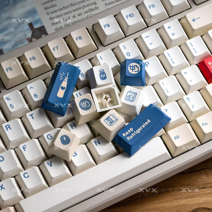 XVX Soy Milk Keycaps Cherry Profile PBT Dye Sub Keycap 147-Keys