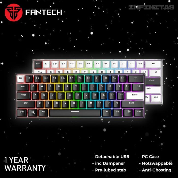 Fantech Maxfit61 Frost MK857 60% Hotswap Mechanical Keyboard