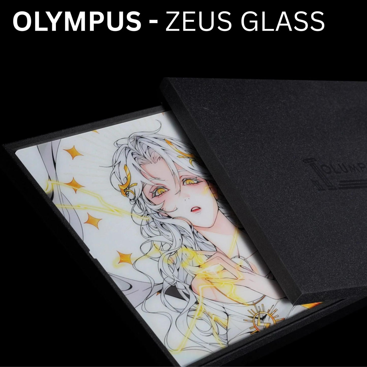 Crescent Zeus Silicone Base NON-COATED Tempered Glass Gaming Mousepad Kaca (Control)