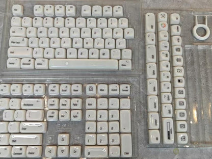 XVX White Chocolate Keycaps MOA Profile Double shot PC Keycaps 139-Keys
