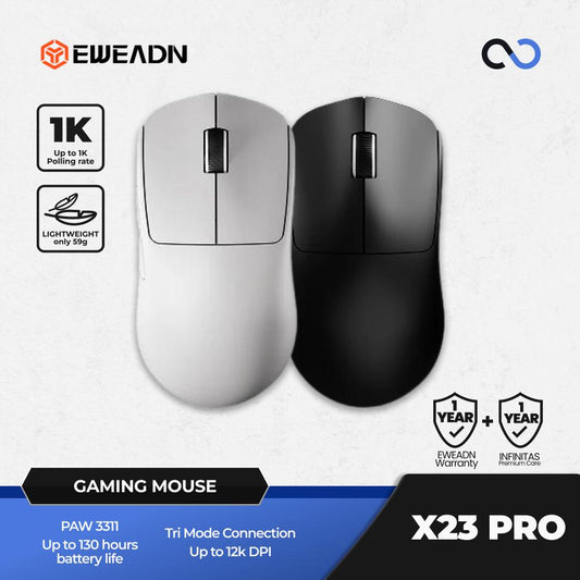 EWEADN X23 PRO Wireless Light Weight PAW3311 Ambidextrous Gaming Mouse