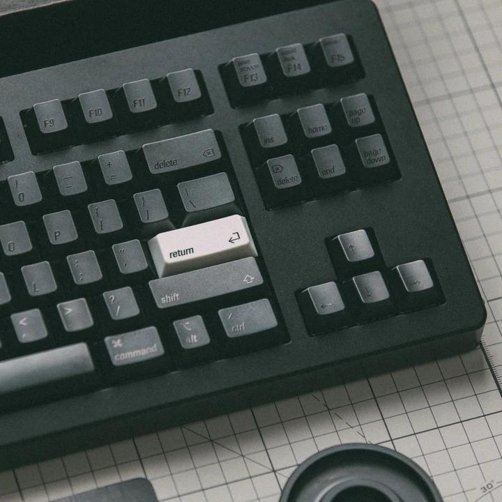 LeleLab Munich Black / München Schwarz Keycaps Cherry Profile UV Printed ABS Keycap 133-Keys