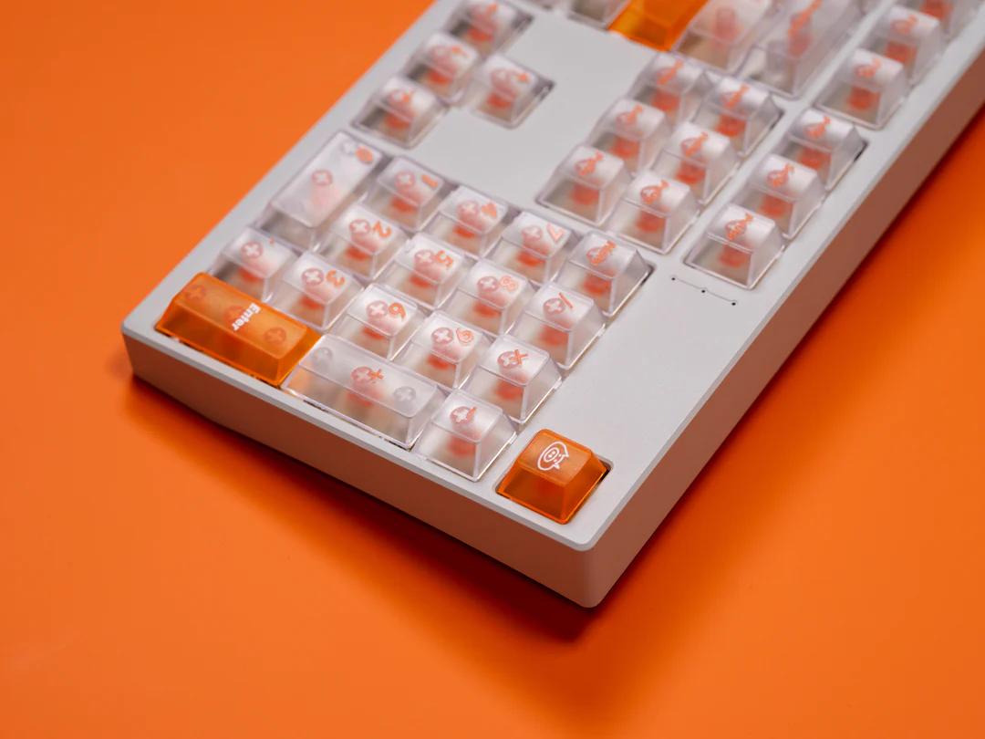 LeleLab X Sensy Juicy Transparent Keycaps Cherry Profile UV Printed ABS Keycap 159-Keys