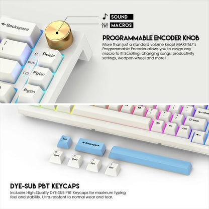 Fantech Maxfit67 MK858 Wireless Mechanical Keyboard With Encoder Knob